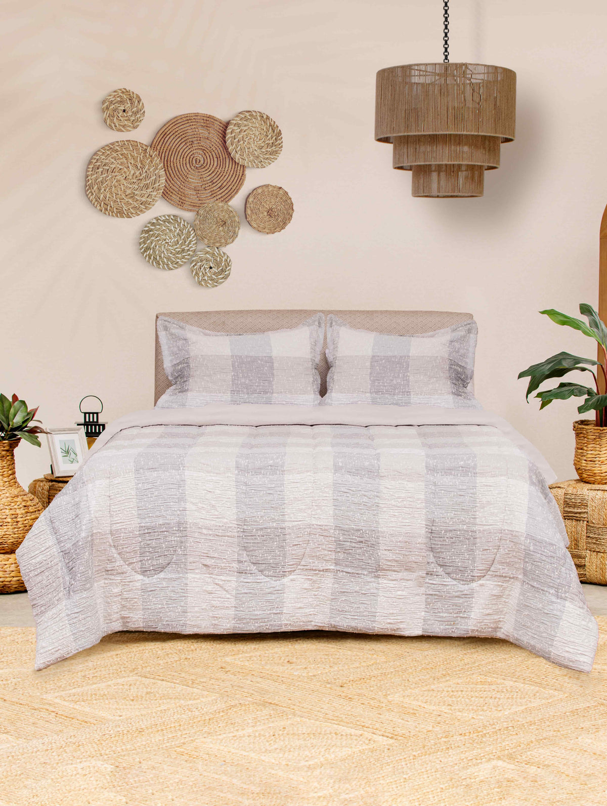 Comforter Jacquard Cielo Óptico 100% Algodón