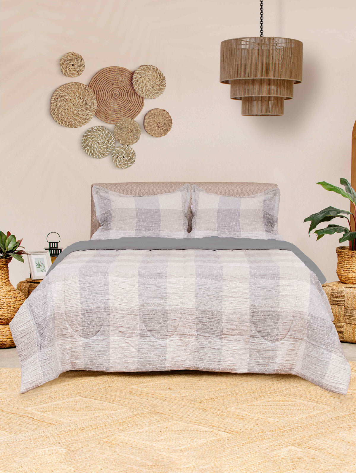 Comforter Jacquard Cielo Óptico 100% Algodón