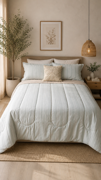 Comforter Jacquard Linaje Azul Stanza
