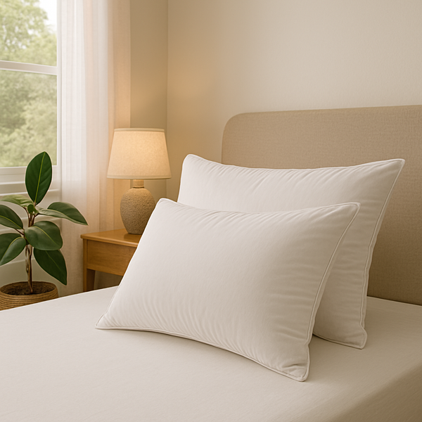 Set de 2 Almohadas Premium Tipo Pluma 900g de 180 Hilos con Sesgo La mia Stanza