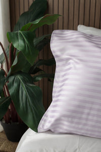 Juego de Sábanas Dobby Stripes Palo de Rosa