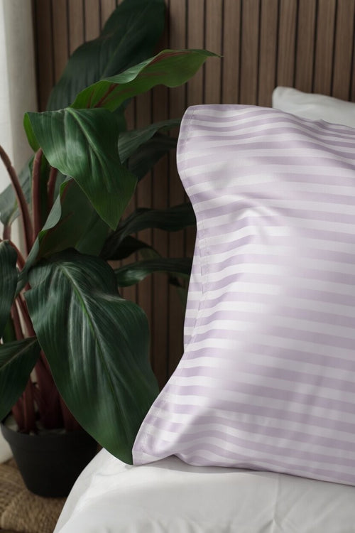 Juego de Sábanas Dobby Stripes Palo de Rosa