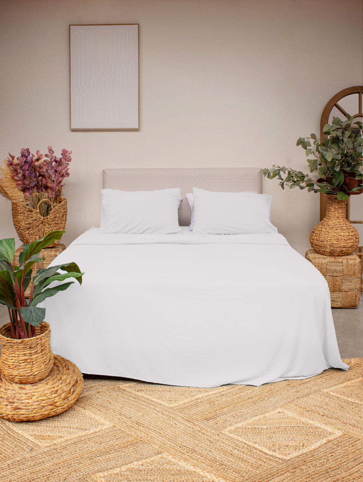 Juego de Sábanas Blancas Éter de Bambú La Mia Stanza