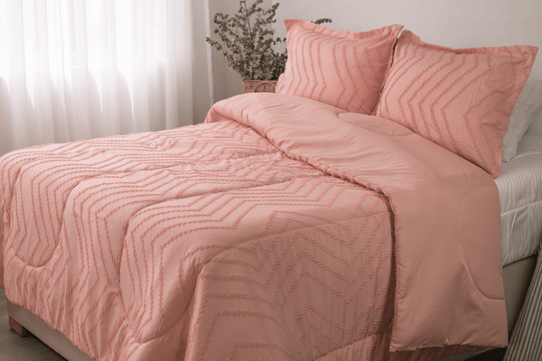Comfort texturizado doble faz rosa La mia Stanza