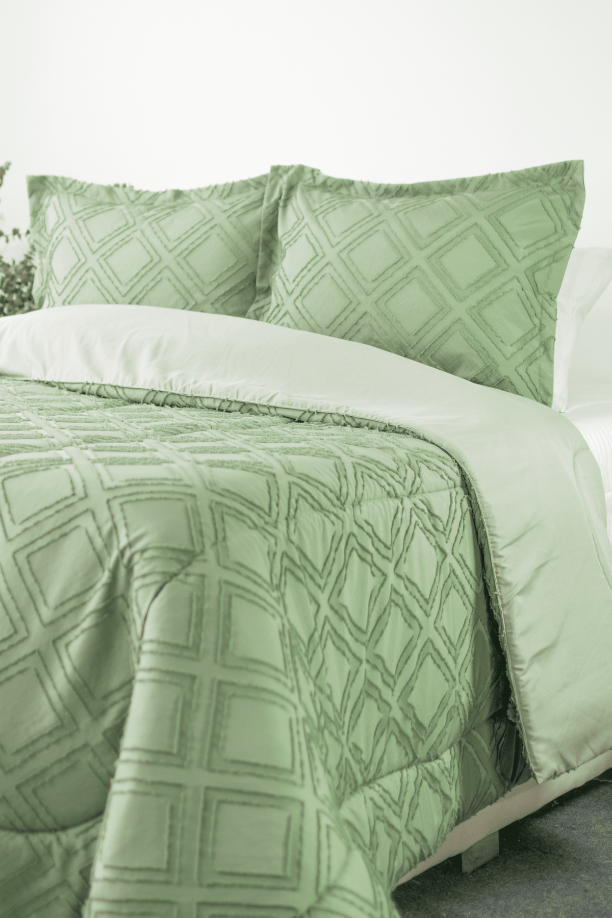 Comfort texturizado doble faz verde