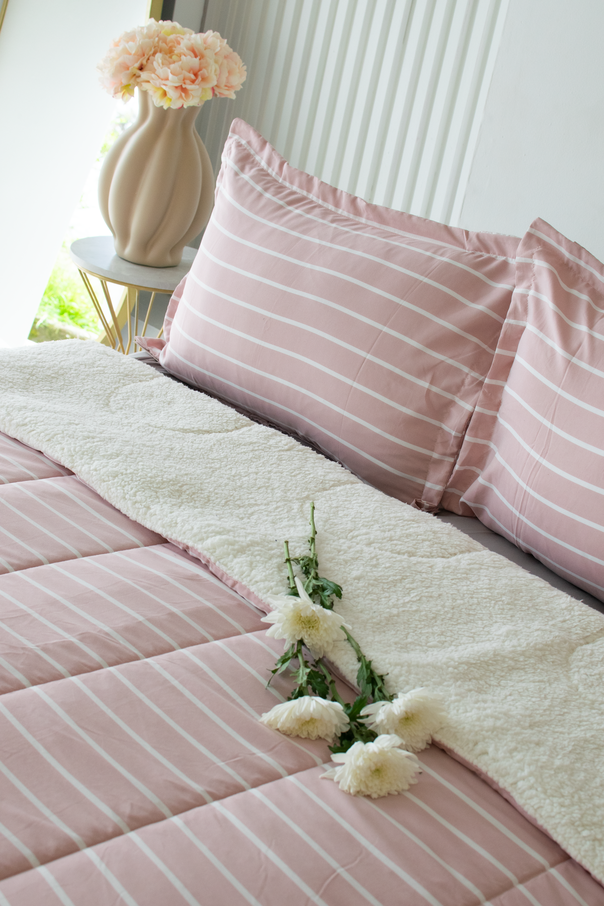 Comfort ovejero con tela catiónica rosa
