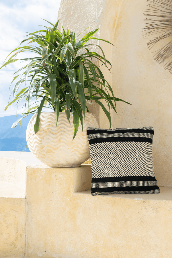 Cojín Líneas Beige y Gris La mia Stanza