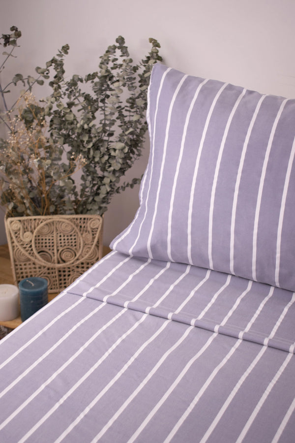 Juego de sábanas catiónicas azul y blanco La mia Stanza