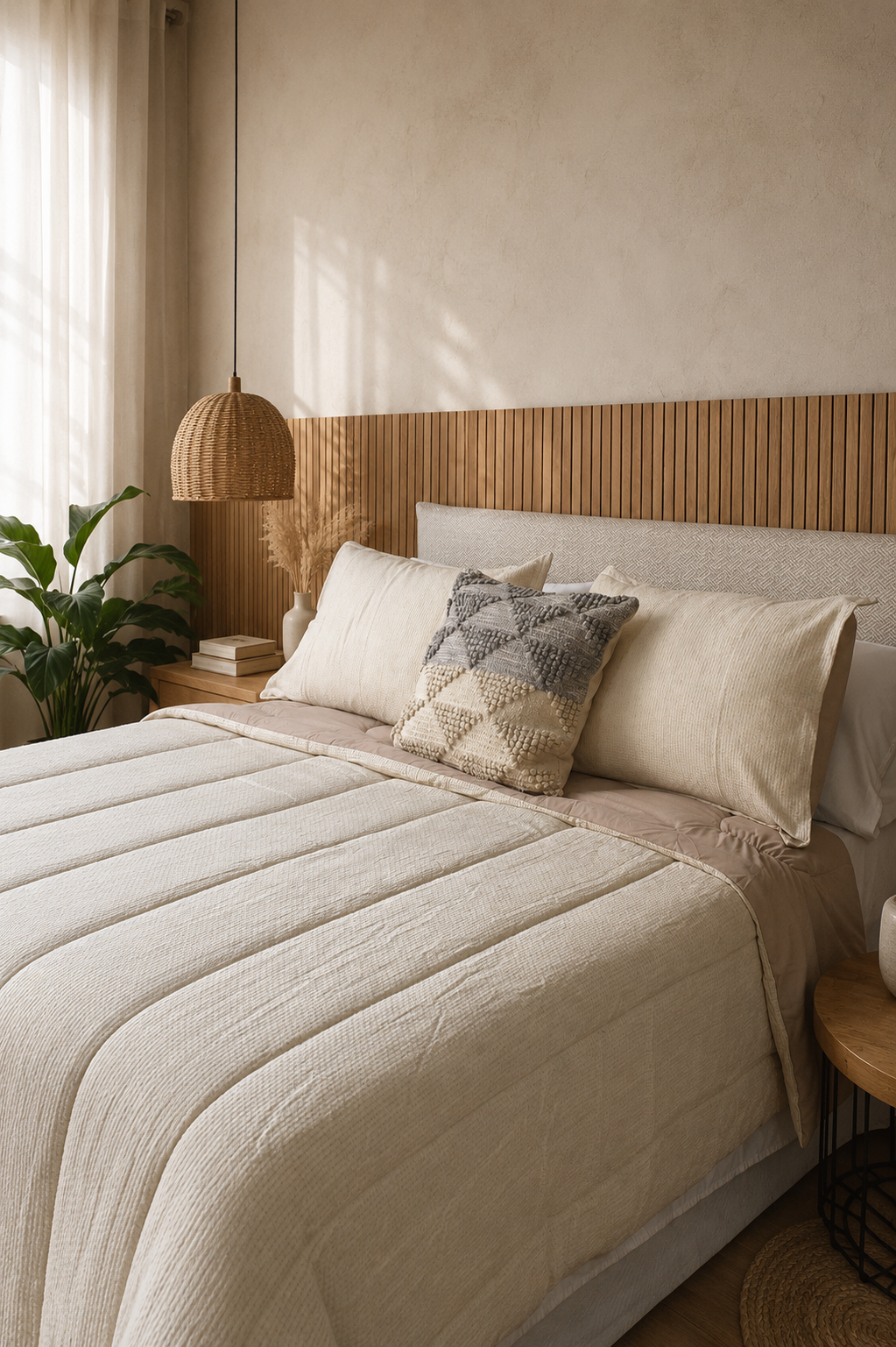 Quilt Comforter Jacquard Duna Marfil