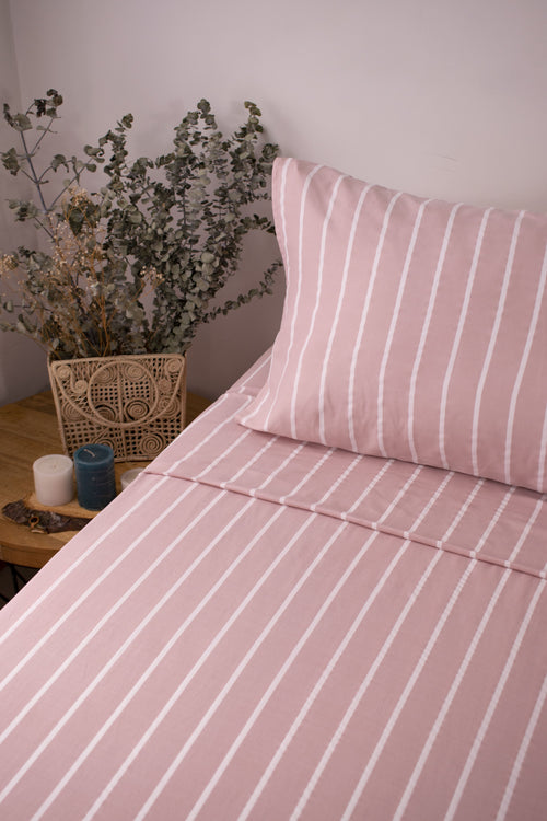 Juego de sábanas catiónicas rosa 