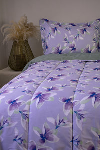 Cubrelecho estampado de flores