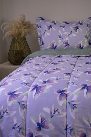 Cubrelecho estampado de flores