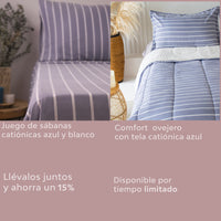 Comfort ovejero con tela catiónica + juego de sábanas catiónicas