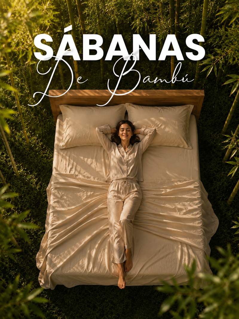Juego de sábanas de bambú 400 hilos La Mia Stanza – ultra suaves, frescas e hipoalergénicas, ideales para climas cálidos, termoreguladoras y 100% sostenibles, disponibles en varios tamaños y colores
