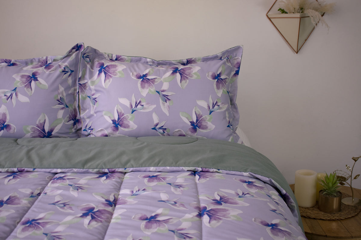 Ropa de cama microfibra con diseño floral