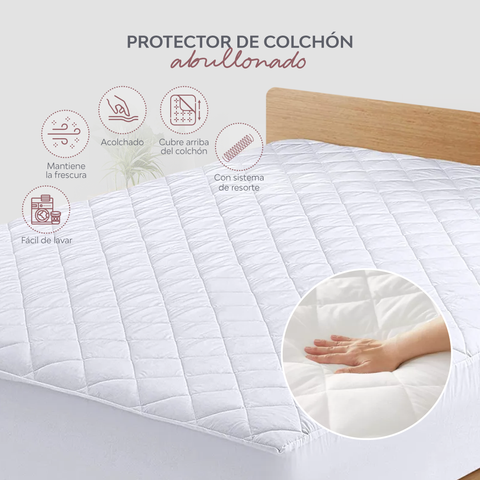 PROTECTOR DE COLCHÓN ABULLONADO ANTIFLUIDO - La mia Stanza