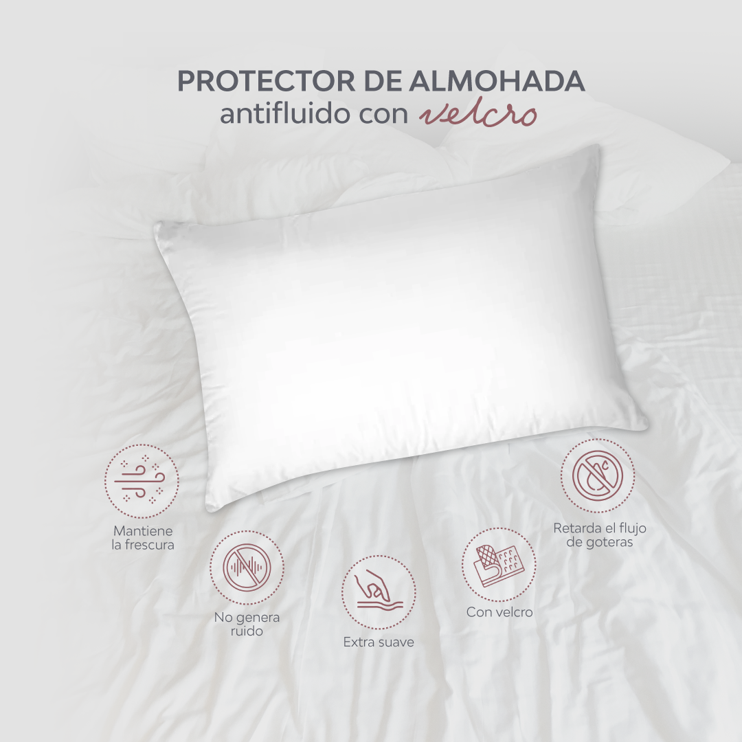 Almohada + Protector antifluido 50 x 90 cm